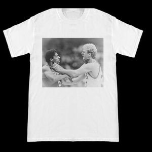 Larry Bird choking Dr J NBA Julius Erving Vintage